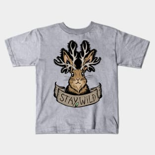 Stay Wild Jackalope Kids T-Shirt